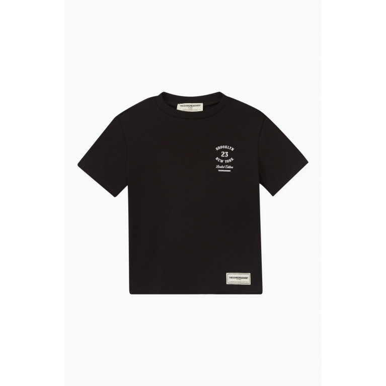 The Giving Movement - NY Regular COTTONSEY100 T-shirt in Organic Cotton Blend Black
