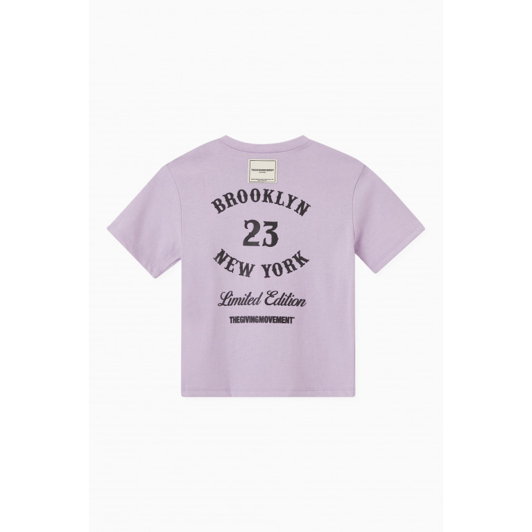 The Giving Movement - NY Regular COTTONSEY100 T-shirt in Organic Cotton Blend Purple