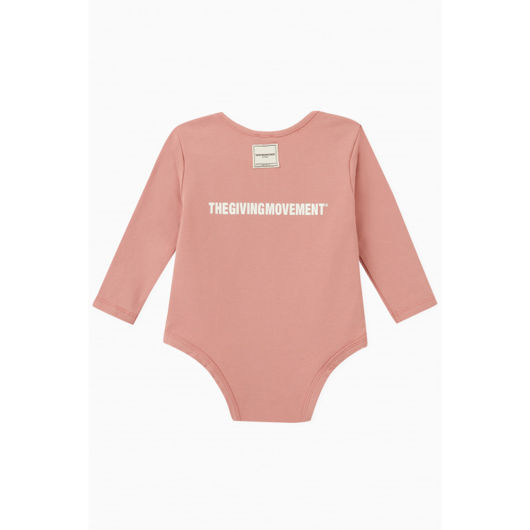 The Giving Movement - Logo Bodysuit in COTTONSEY100© Pink