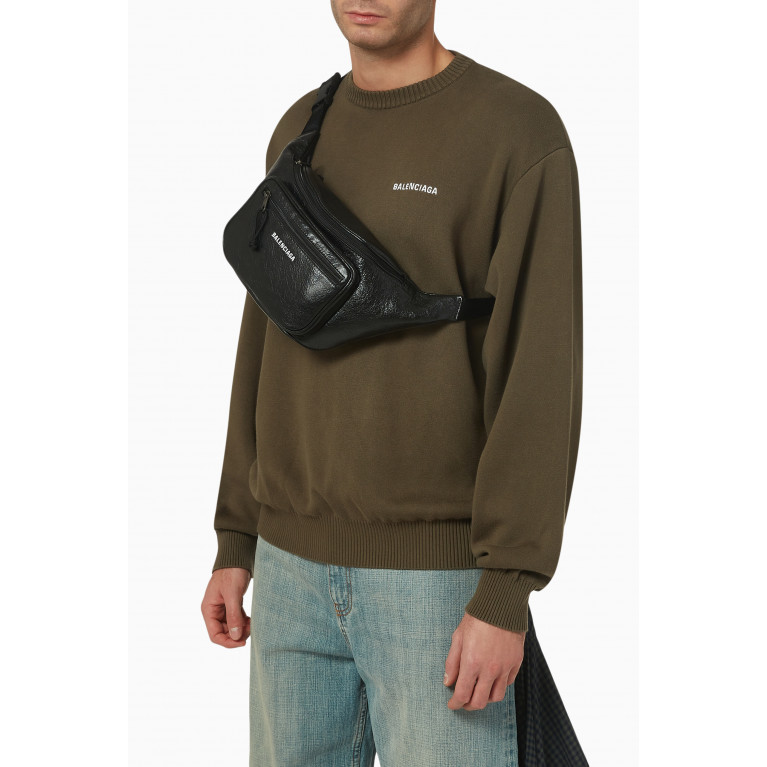 Balenciaga - Explorer Logo Belt Bag in Leather