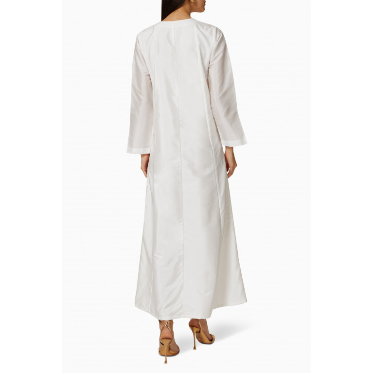 Maureen - Long-sleeve Dress in Taffeta