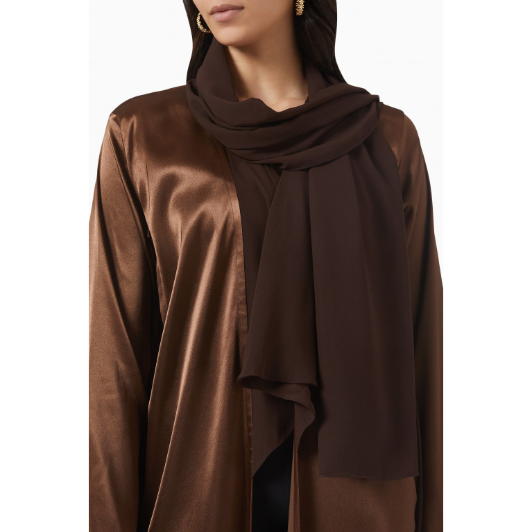 Maureen - Shawl Collar Abaya in Satin