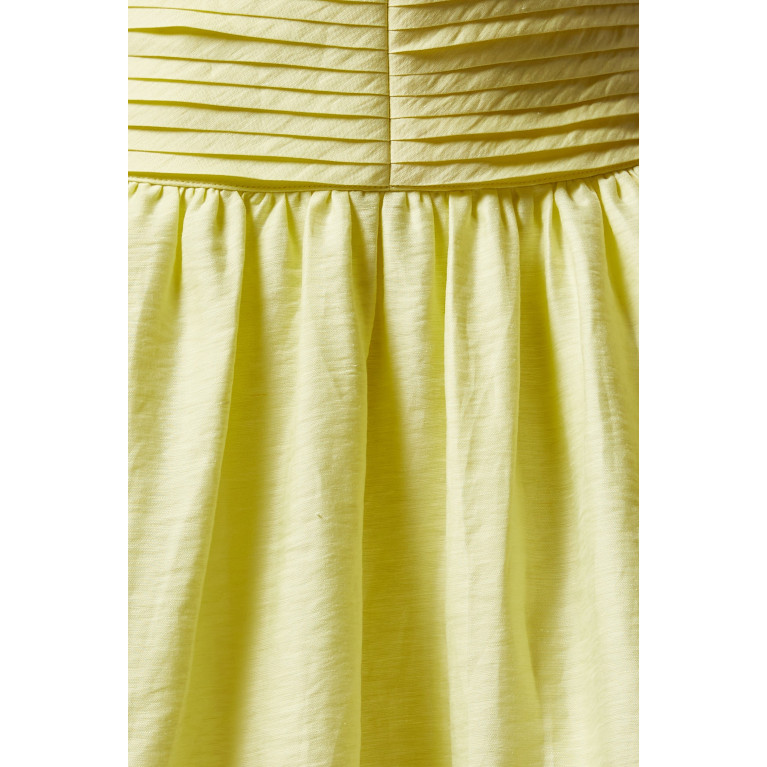Shona Joy - Thea Keyhole Midi Dress in Linen