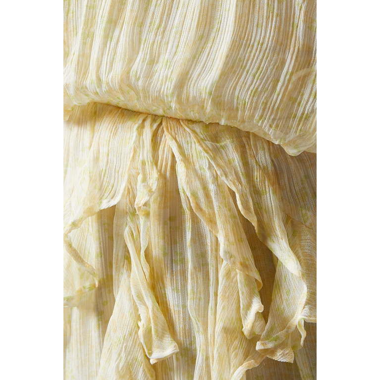 Shona Joy - Gina Ruffle Mini Dress in Chiffon