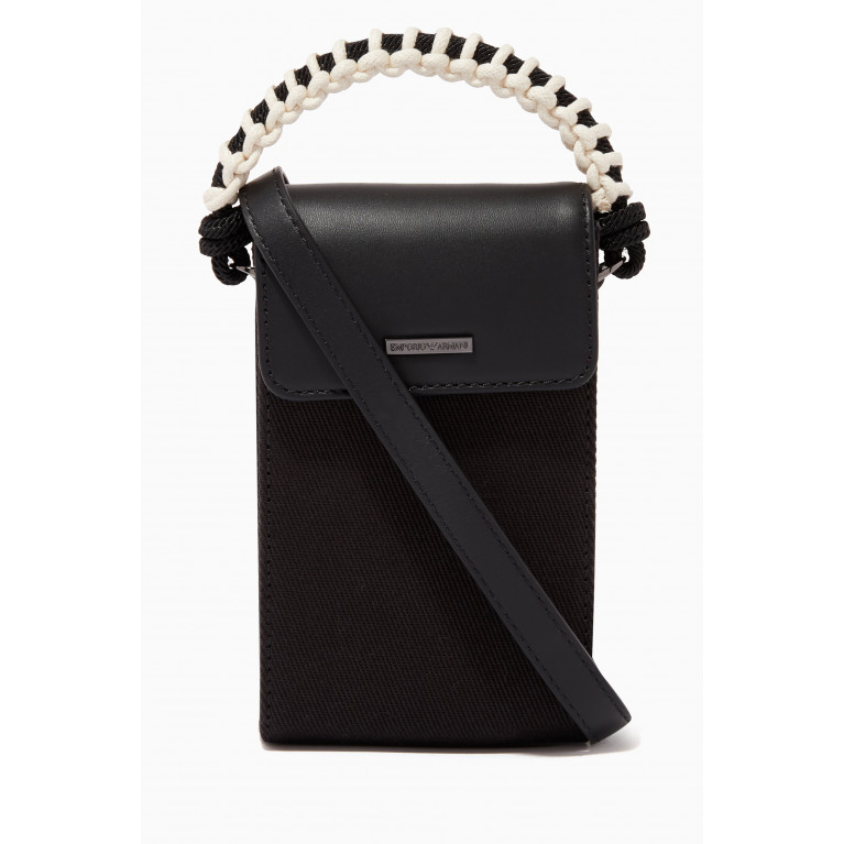 Emporio Armani - Phone Case with Strap in Recycled Cotton