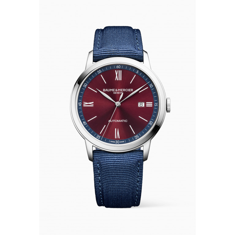 Baume & Mercier - Classima Automatic Steel & Canvas Watch, 42mm