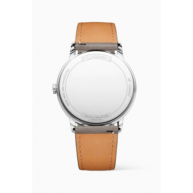 Baume & Mercier - Classima Quartz Stainless Steel & Leather Watch, 42mm