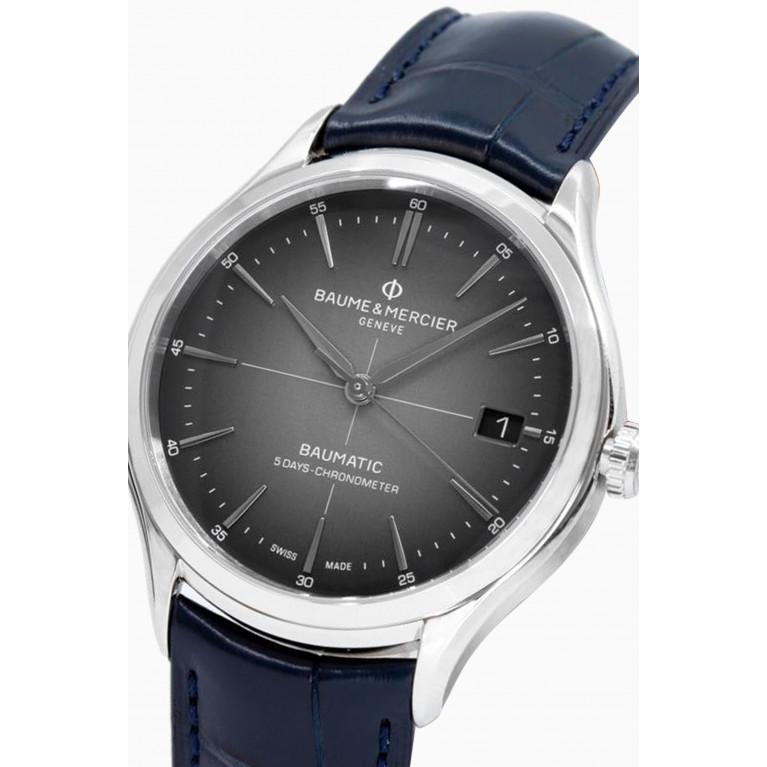 Baume & Mercier - Clifton Automatic Chronometer Steel & Leather Watch, 40mm