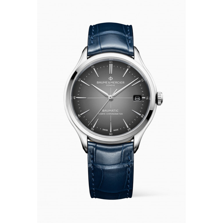 Baume & Mercier - Clifton Automatic Chronometer Steel & Leather Watch, 40mm