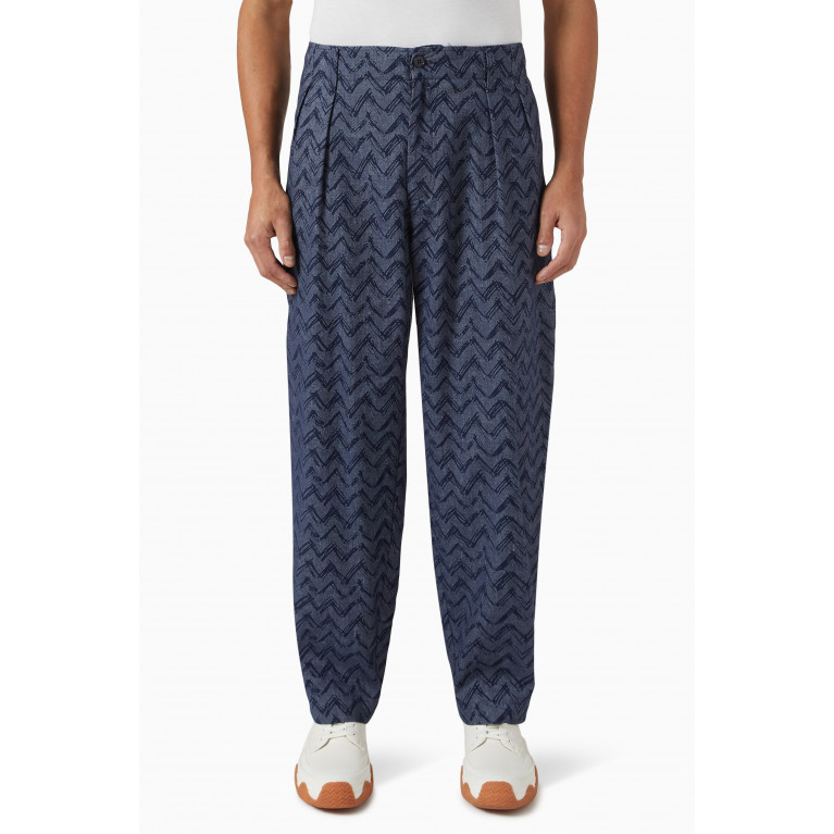 Emporio Armani - Relaxed-fit Pants in Cotton Blend