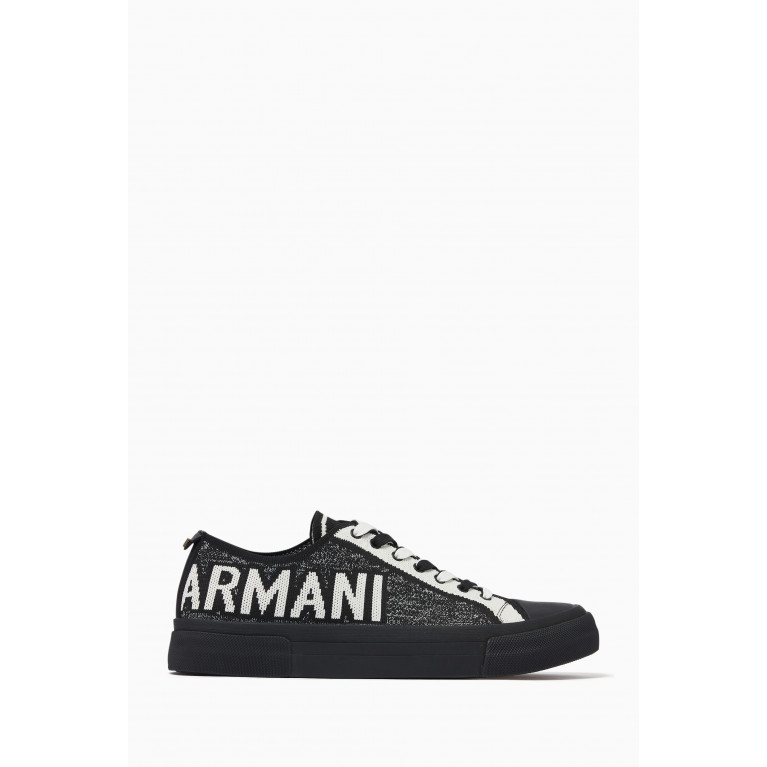 Emporio Armani - Side Logo Sneakers in Cotton