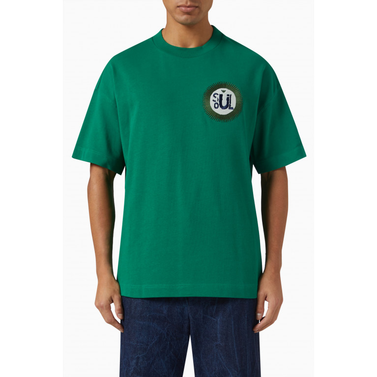Emporio Armani - Freedom Logo T-shirt in Cotton Green
