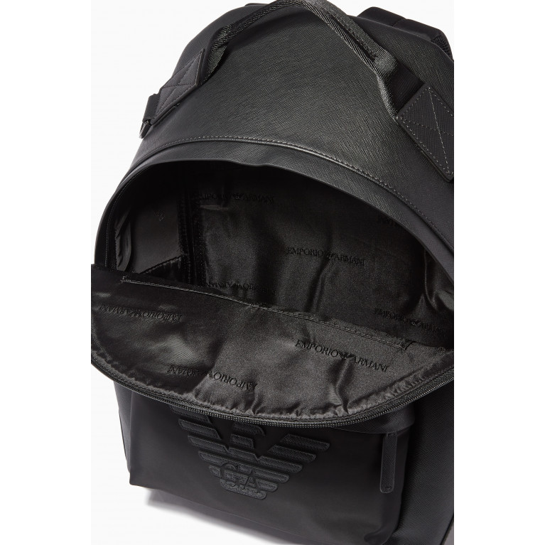 Emporio Armani - EA Eagle Backpack in Textured Leather