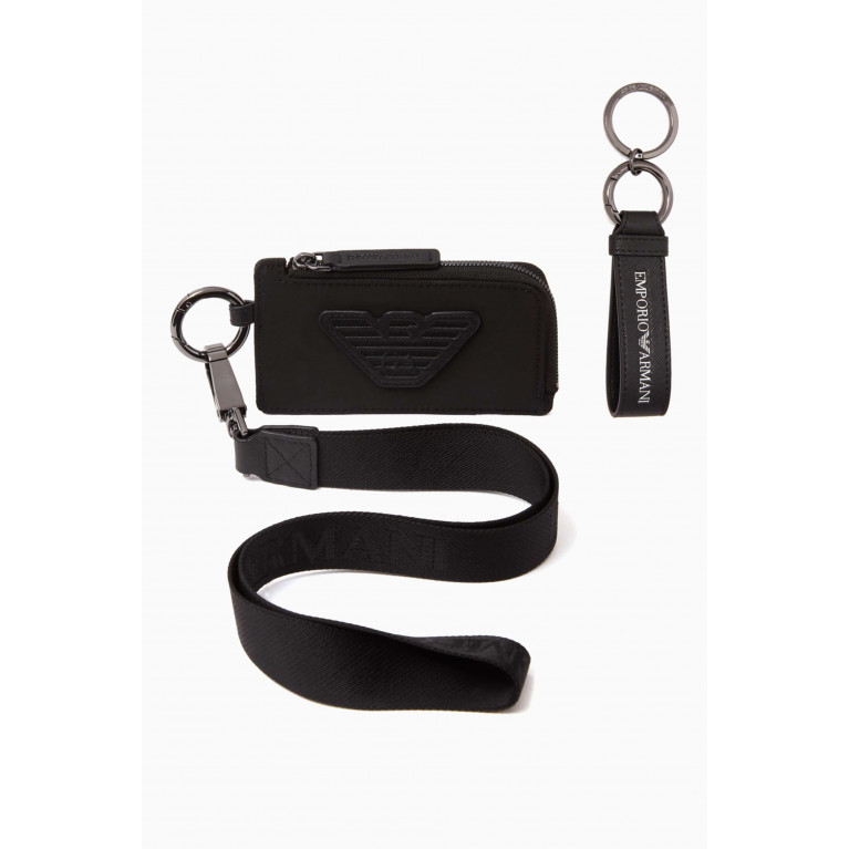 Emporio Armani - EA Card & Key Holder Gift Set in Saffiano Leather