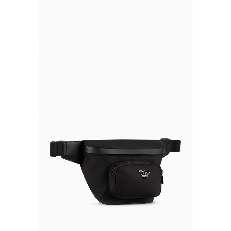 Emporio Armani - EA Eagle Belt Bag in Nylon Black