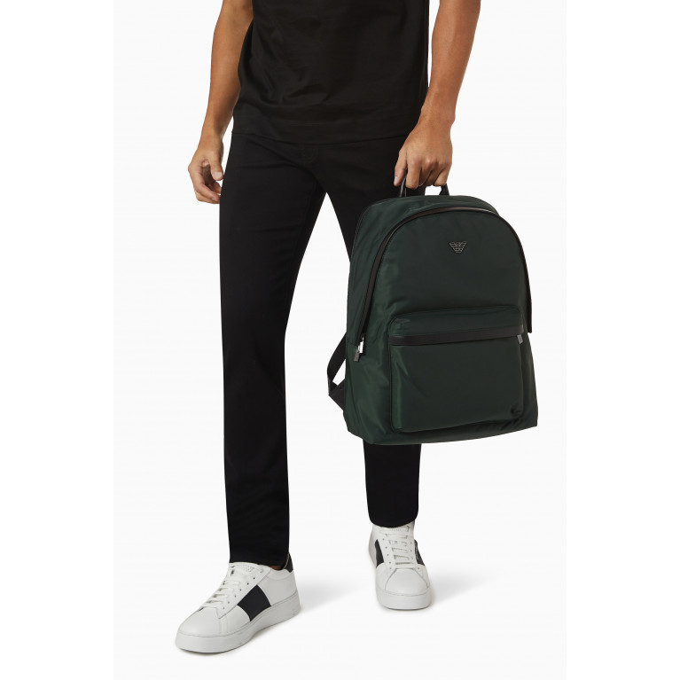 Emporio Armani - EA Eagle Backpack in Recycled Nylon Green