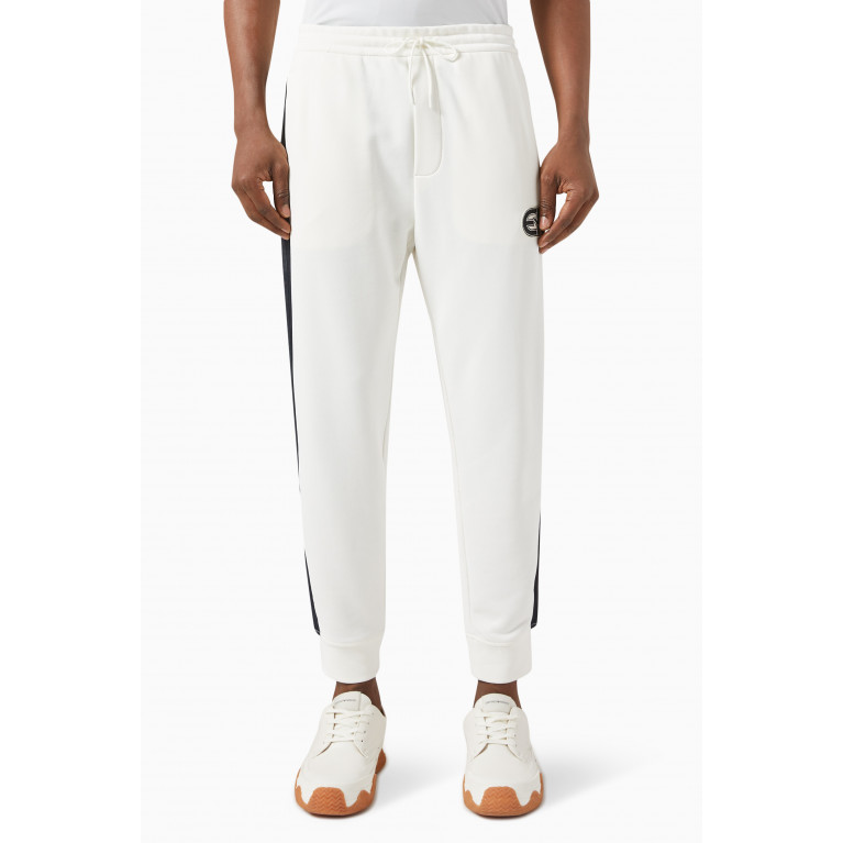 Emporio Armani - Logo Sweatpants in Cotton Jersey White