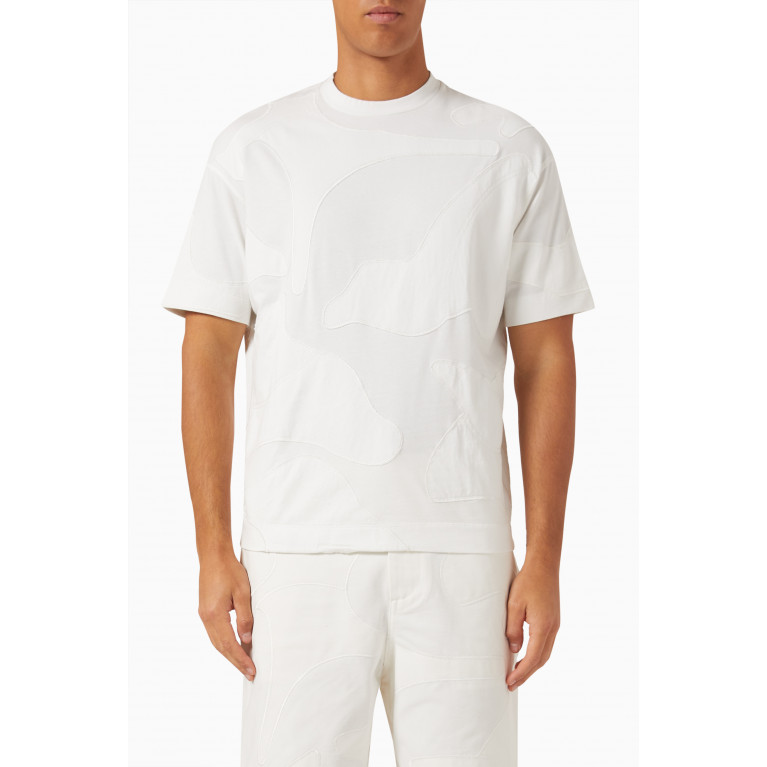 Emporio Armani - Camouflage T-shirt in Cotton Jersey Neutral