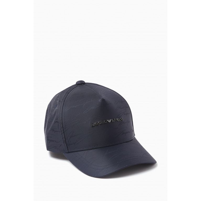 Emporio Armani - All-Over Logo Baseball Hat Blue
