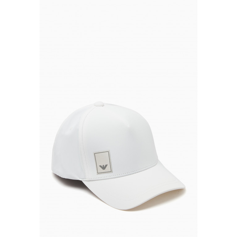 Emporio Armani - Logo Patch Baseball Hat White