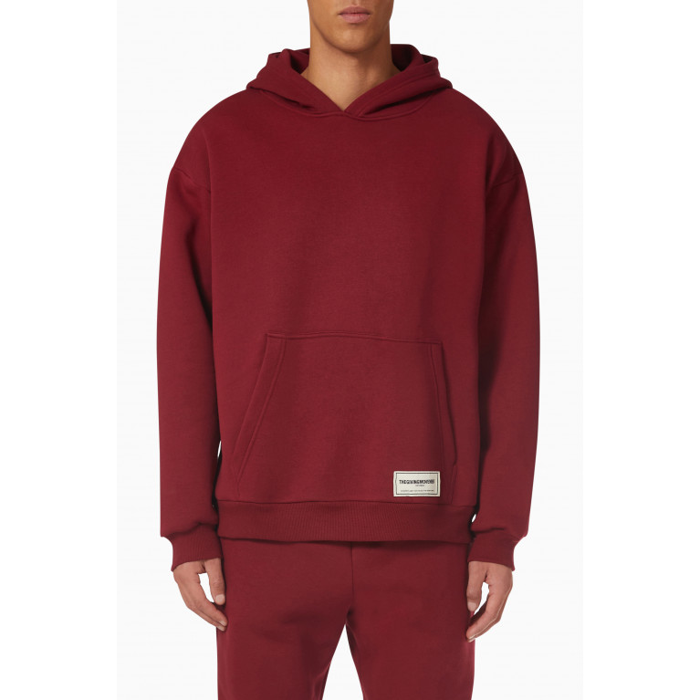The Giving Movement - Modest Oversized Hoodie in Organic Fleece Red