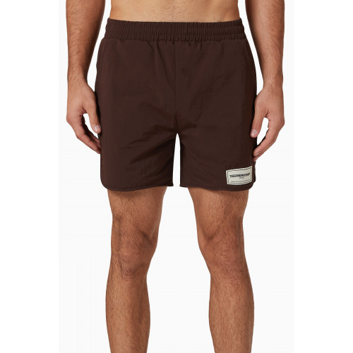 The Giving Movement - Swim Shorts in RE-SHELL100© Brown