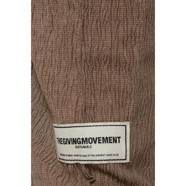 The Giving Movement - Crinkle Pants in RE-CRINK100© Brown