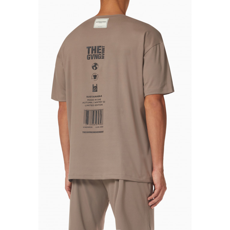 The Giving Movement - Modest Tattoo Relaxed-fit T-shirt in SOFTSKIN100© Brown