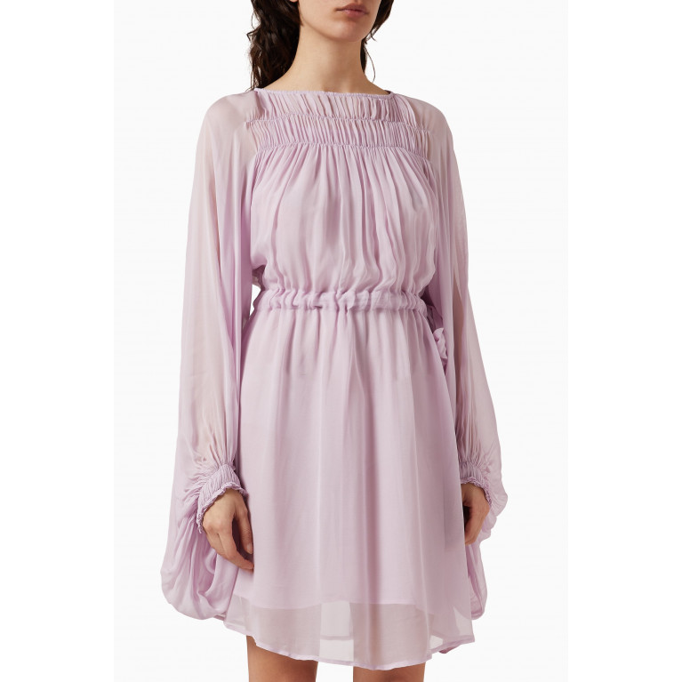 Emporio Armani - Smocked Mini Dress in Chiffon