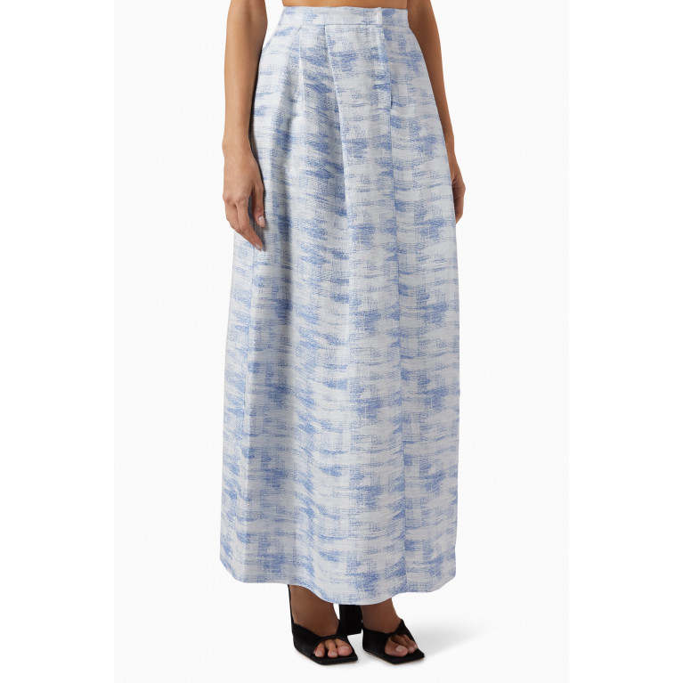 Emporio Armani - Gradient Maxi Skirt in Linen-blend
