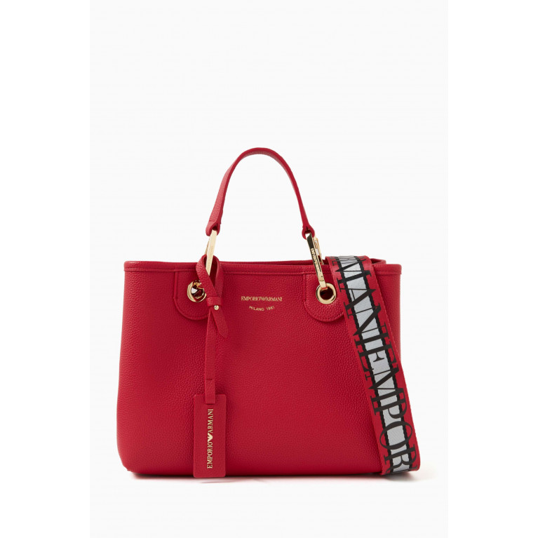 Emporio Armani - My EA Tote Bag in Faux Leather Red