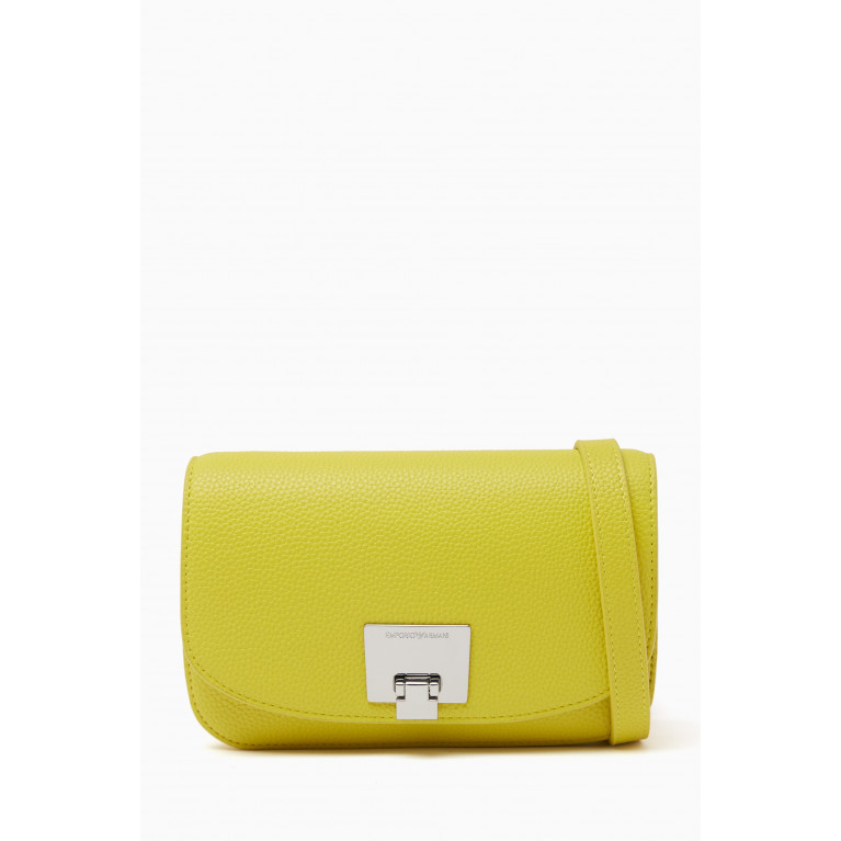 Emporio Armani - Mini Crossbody Bag in Leather Yellow