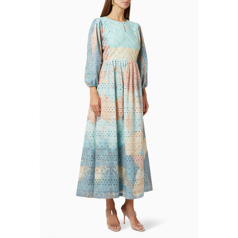Feryal Al Bastaki - Long-sleeve Maxi Dress in Cotton