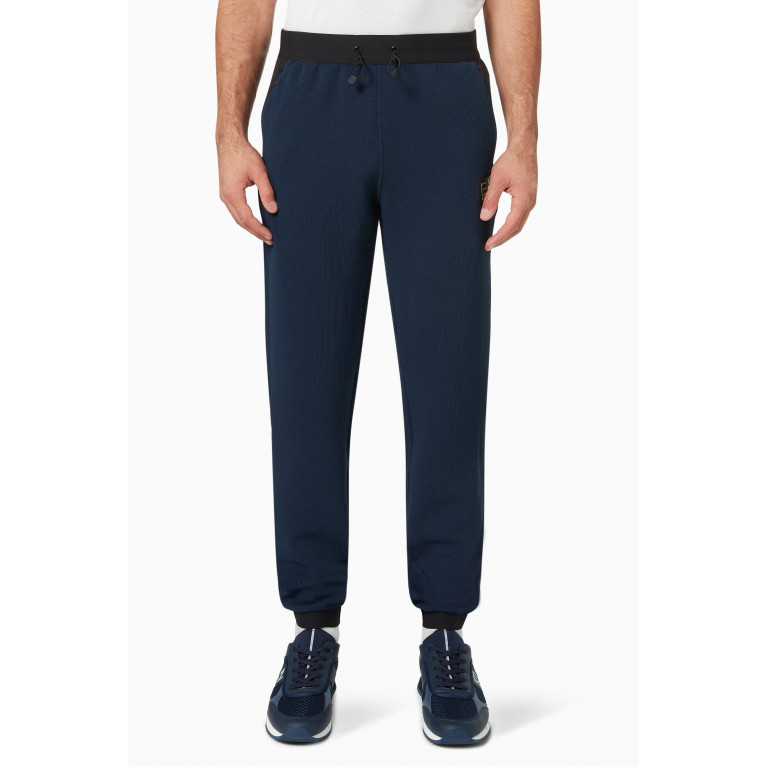 Emporio Armani - Sweatpants in Cotton Jersey Blue