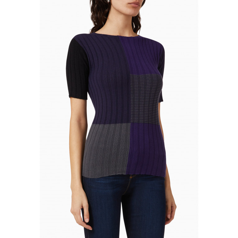 Emporio Armani - Geometric Sweater in Ribbed Knit