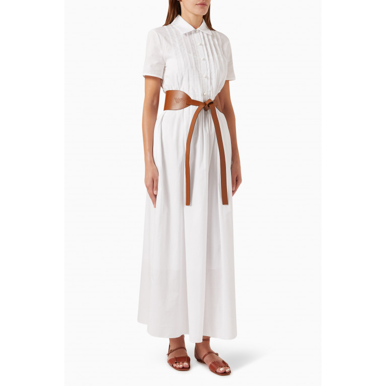 Emporio Armani - Belted Maxi Shirt Dress in Muslin