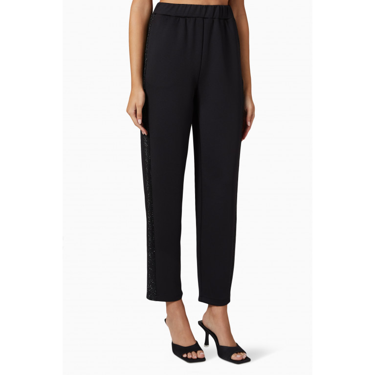 Emporio Armani - Slim-fit Embellished Pants in Jersey