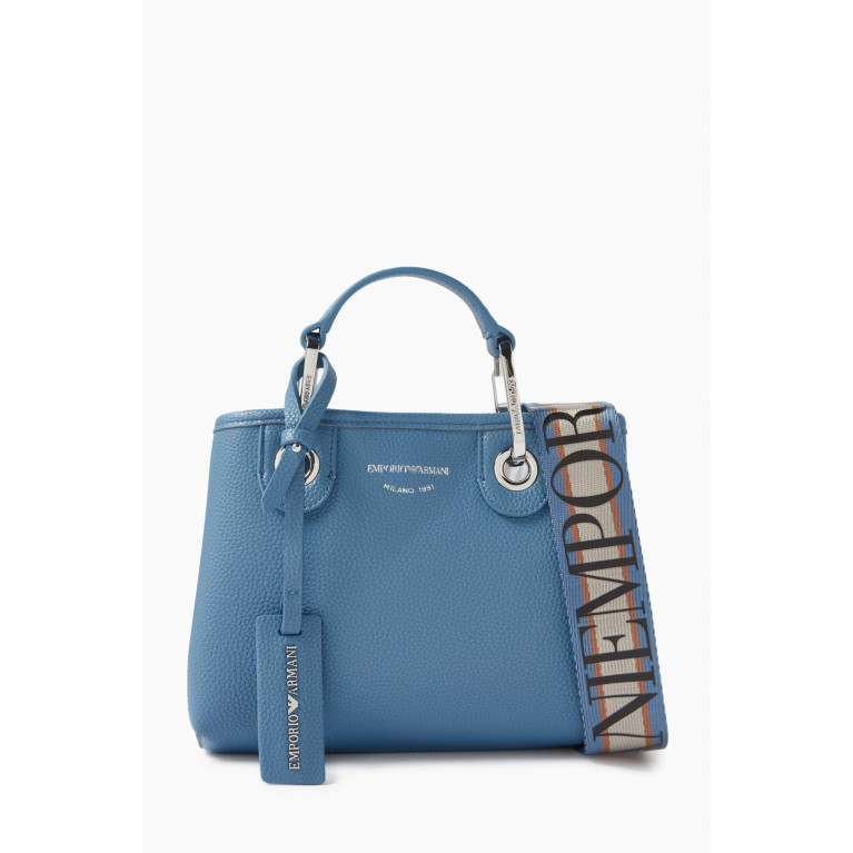 Emporio Armani - My EA XS Tote Bag in Leather Blue