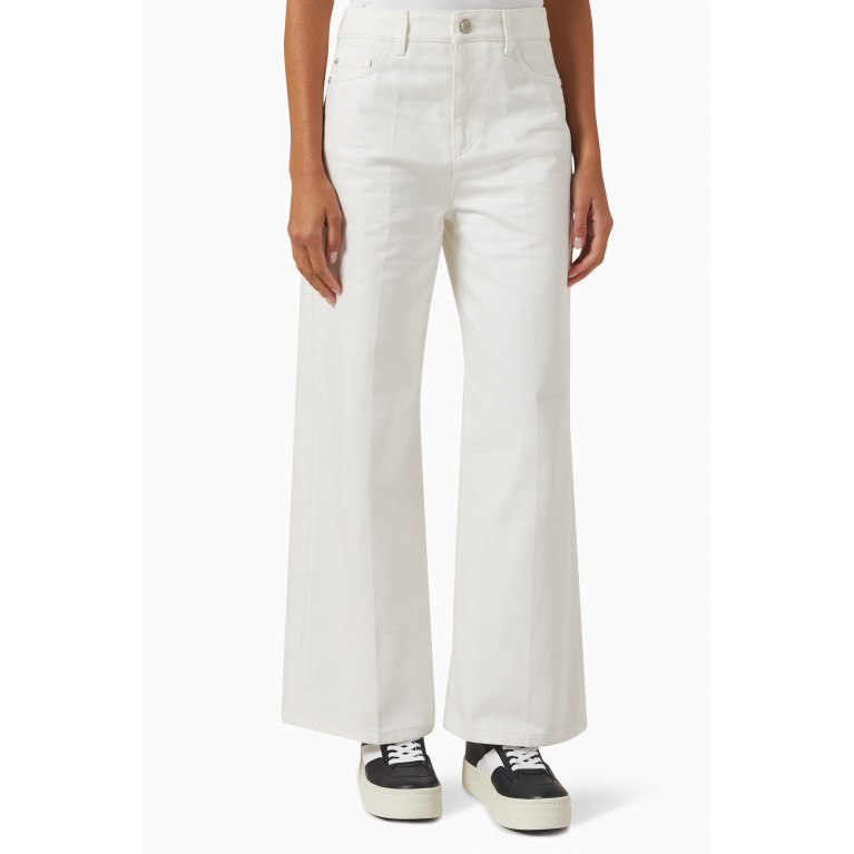 Emporio Armani - Flared Jeans in Organic Cotton-denim White