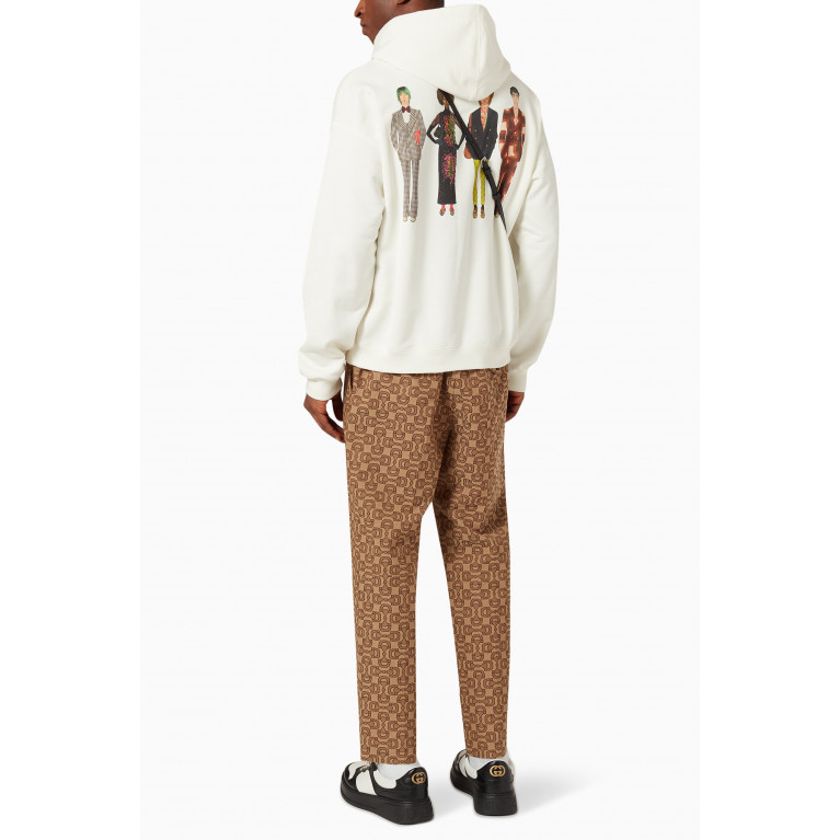 Gucci - Exquisite Gucci Characters Hooded Sweatshirt in Cotton Jersey