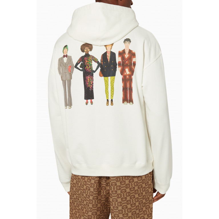 Gucci - Exquisite Gucci Characters Hooded Sweatshirt in Cotton Jersey