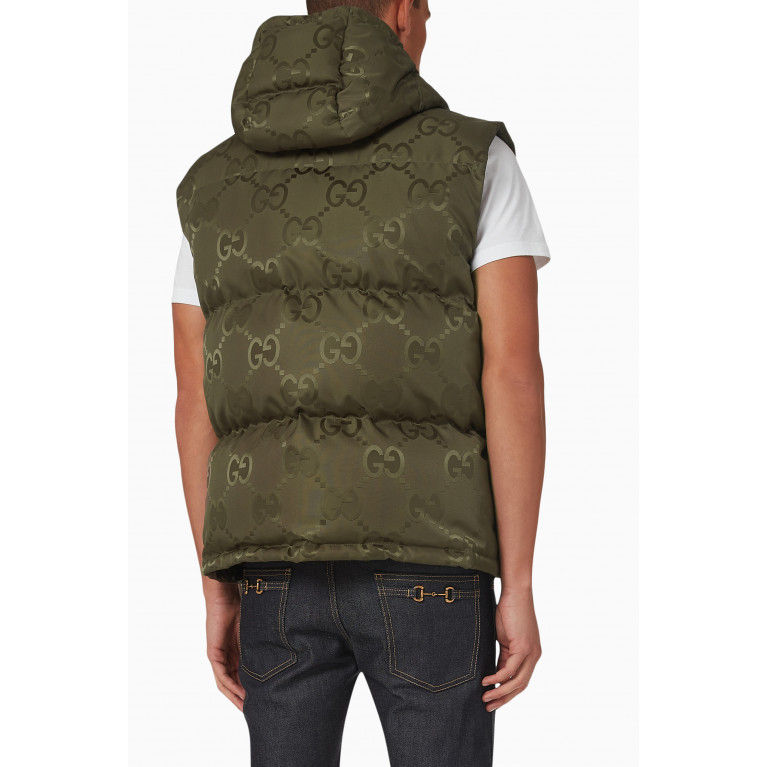 Gucci - Jumbo GG Down Vest in Canvas
