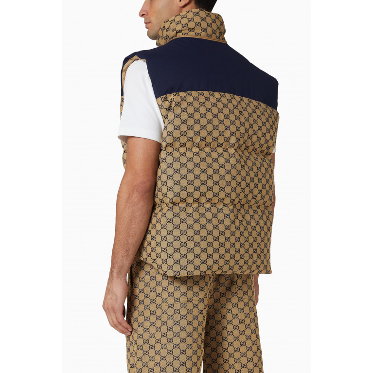 Gucci - Monogram Padded Vest in Cotton-blend