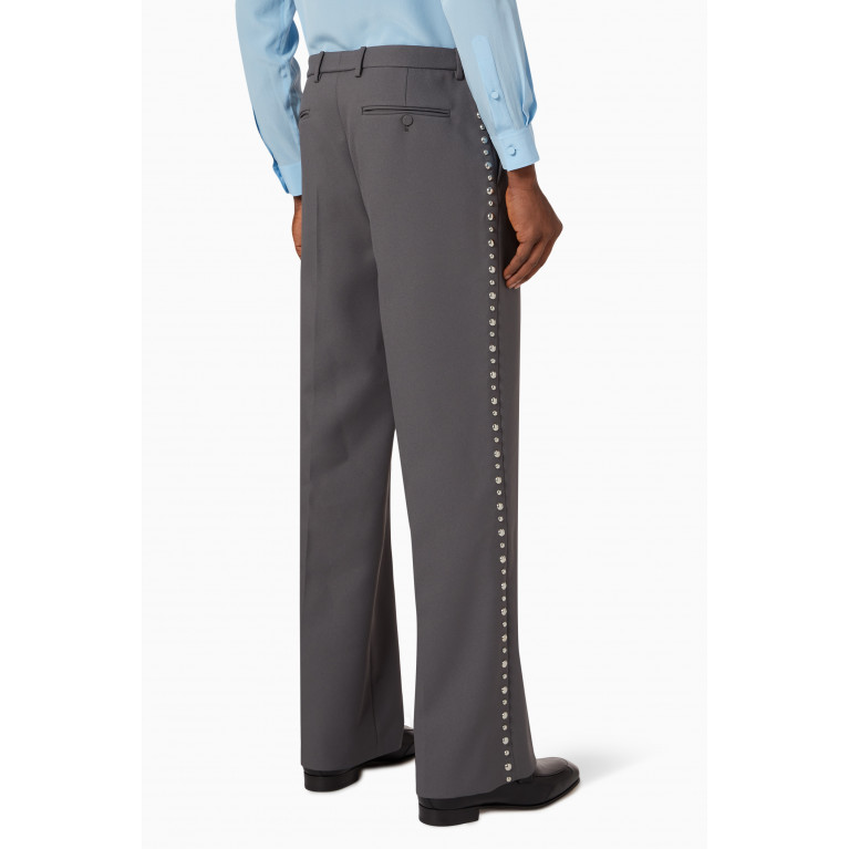 Gucci - Stud-embroidered Pants in Fluid Drill