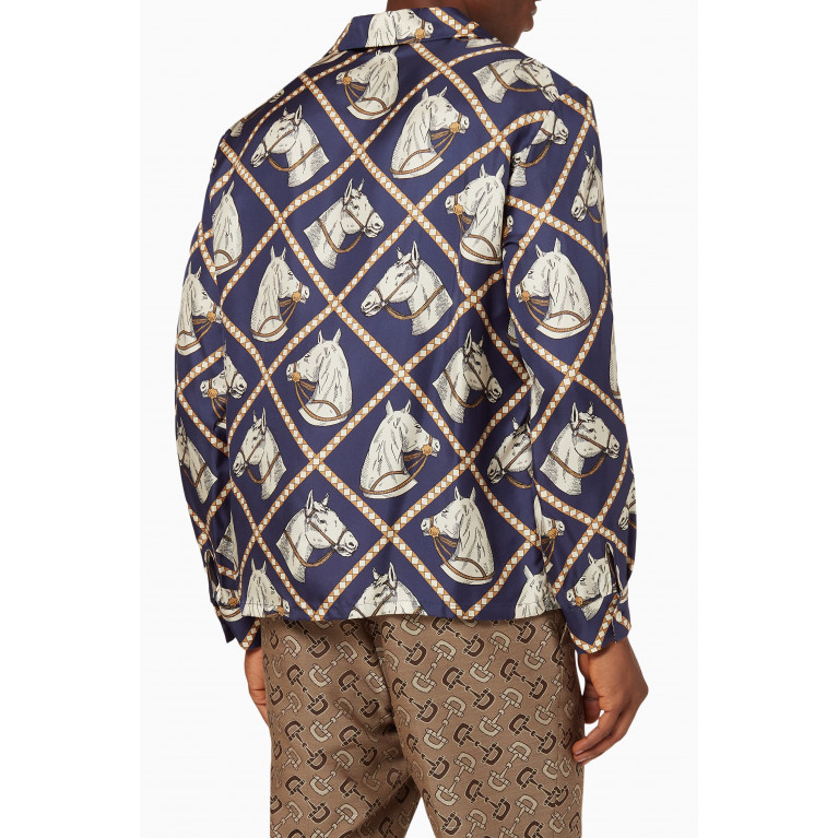 Gucci - Equestrian Print Shirt in Silk