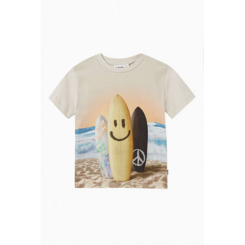 Molo - Surfboard Smile T-shirt in Organic Cotton Yellow