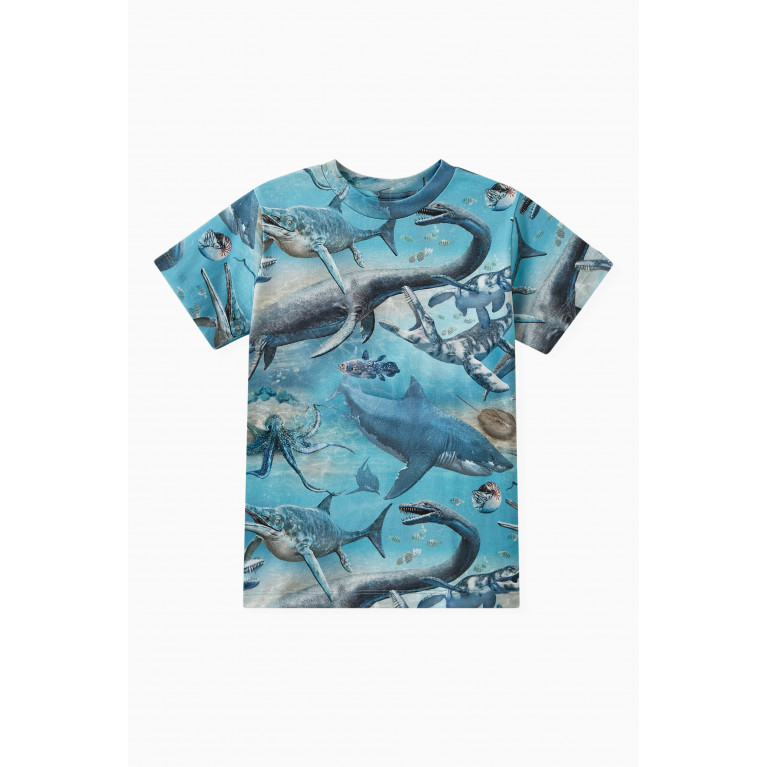Molo - Sea Animal-print T-shirt in Organic Cotton