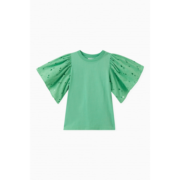 Molo - Ruffle Sleeve T-shirt in Jersey