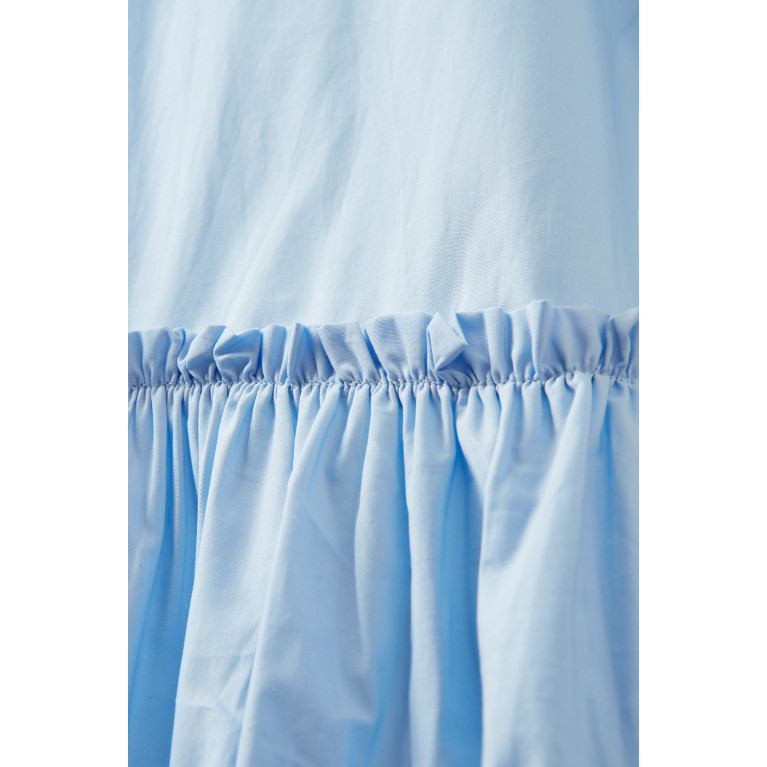 Molo - Cat Frill Dress in Organic Cotton Blue