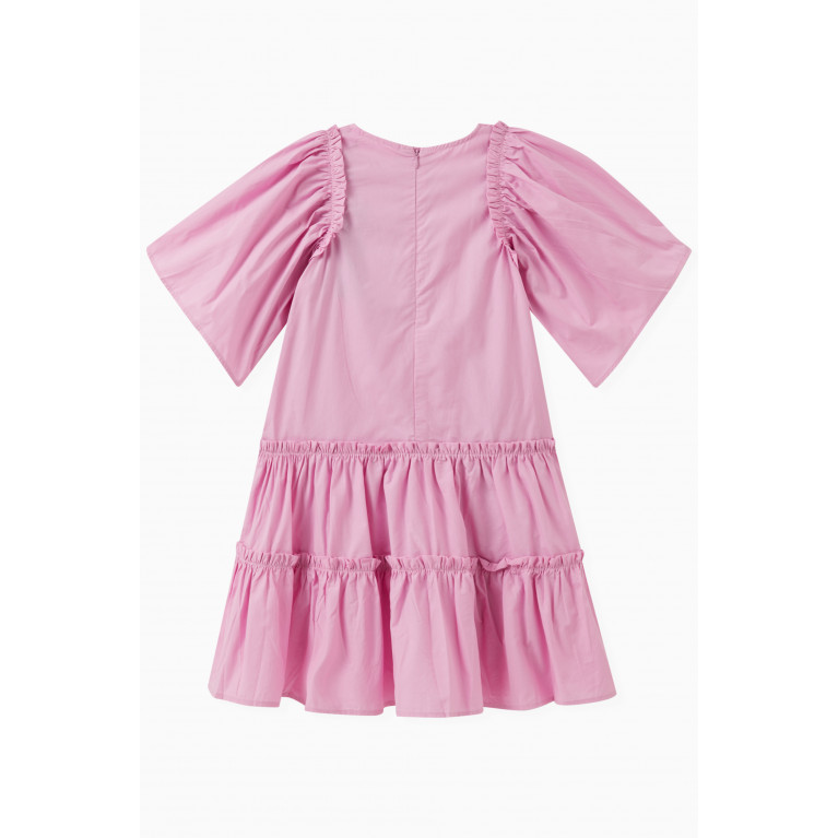 Molo - Cat Frill Dress in Organic Cotton Pink